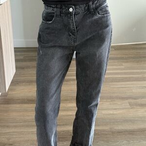 Charcoal Straight Leg Women's Jeans